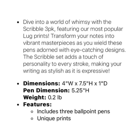 NIB Lug Scribble 3-Pack Pens: Holiday Treat - Picture 11 of 11